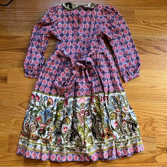 Mousefeathers vintage floral patterned collared dress size 6X - Picture 2 of 5